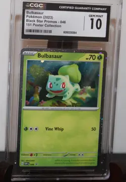 2023 POKEMON SVP EN-SV BLACK STAR PROMO 151 POSTER COLL #046 BULBASAUR CGC 10 - Image 2