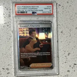 Pokemon Giovanni's Charisma Special Illustration Rare Holo PSA 10 Sv151 204/165 - Image 1
