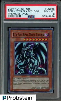 2003 Yu-Gi-Oh! #065 Dark Necrofear Labyrinth of Nightmare PSA 8 NM-MT - Image 1