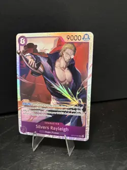 One Piece CCG Silvers Rayleigh Super Rare Foil Card OP13-066 - Image 1
