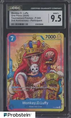 2024 One Piece Promo 2nd Anniversary Participant #P043 Monkey D Luffy CGC 9.5 - Image 1