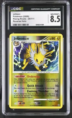 CGC 8.5 Jolteon 2009 Rising Rivals 26/111 Reverse Holo Pokemon Card - Image 1