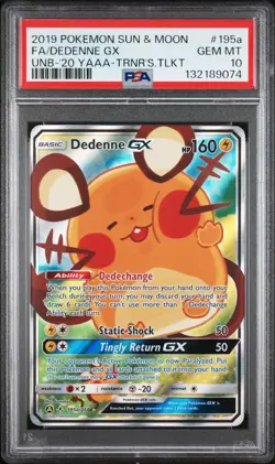 PSA 10 - Dedenne GX - #195a - Unbroken Bonds - Promo - Pokemon Card Game - Image 1