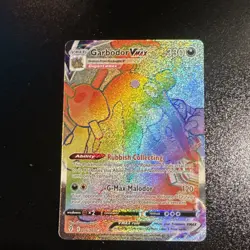 Pokemon Garbodor VMAX TCG 216/203 Evolving Skies Secret Rainbow Rare Holo Card - Image 1