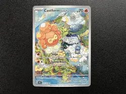 Castform Sunny Form 195/191 Illustration Rare Surging Sparks Pokemon Card - NM - Image 1