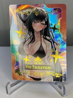 RIO TSUKATSUKI Blue Archive SSR Goddess Story Anime Waifu Card Girl Foil Doujin - Image 1