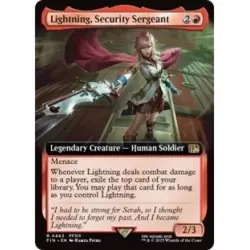 LIGHTNING, SECURITY SERGEANT (EXTENDED ART) X4 Final Fantasy FIN Magic MTG CARD - Image 1