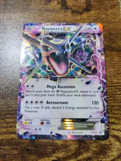 Pokemon Shiny Rayquaza EX XY69 Holo Promo Card HP+ Slight Crimp Error See Pics - Image 1