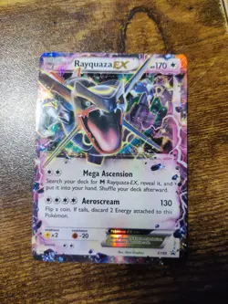 Pokemon Shiny Rayquaza EX XY69 Holo Promo Card HP+ Slight Crimp Error See Pics - Image 5