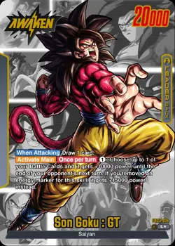 CUSTOM FB03-104 Goku GT Custom Leader Card - Dragon Ball Fusion World TCG - Image 4