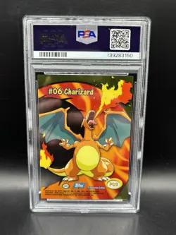 Pokemon Topps Charizard TV Animation Clear Cards #PC3 PSA 6 - Image 2