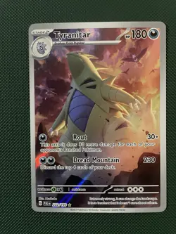 Pokemon Tyranitar 222/193 PALDEA EVOLVED Holo Rare Foil Stage 2 180 HP Card - Image 1