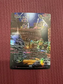 TMNT Trouble in Pairs M 0003 Foil Enchantment White MTG 2026 Card- NM- grader! - Image 1