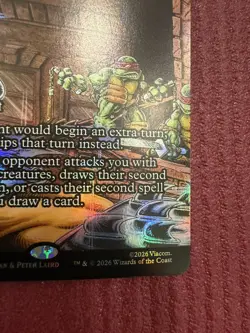 TMNT Trouble in Pairs M 0003 Foil Enchantment White MTG 2026 Card- NM- grader! - Image 4