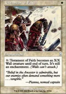 [1x] Testament of Faith - Foil Near Mint, English Odyssey MTG Magic - Image 1