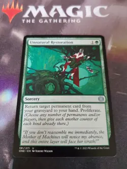 Mtg. Unnatural Restoration. Phyrexia: All Will Be One. Pack Fresh - Image 1