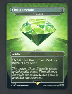 2025 Magic The Gathering SLD EN Sonic The Hedgehog #7031 Chaos Emerald Foil - Image 1