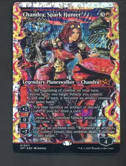 2025 Magic The Gathering Aetherdrift Fracture Foil #0411 Chandra Spark Hunter - Image 1