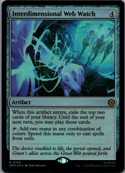 Interdimensional Web Watch [Foil] 165 MTG Marvel's Spider-Man Rare Foil NM - Image 1