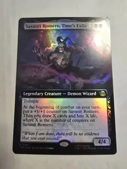 x1 Savanti Romero, Time's Exile - Foil - Extended Art R MTG Teenage Mutant Ninja - Image 1