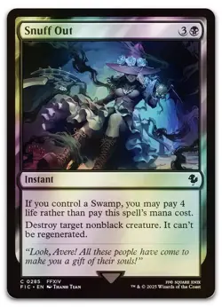 Snuff Out (Surge Foil) #285 (NM) Final Fantasy FIC Magic MTG - Image 1