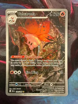2025 Pokemon Black Bolt Volcarona Illustration Rare #100/086 NM - Image 3