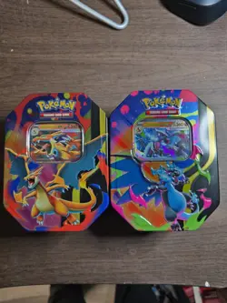 Pokemon Mega Charizard X & Y EX Tins And Promos- Opened No Packs. - Image 1