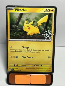 Pikachu 25/165 2025 Holiday Calendar Stamped & Sealed Pokemon TCG 151 Raw Card - Image 1
