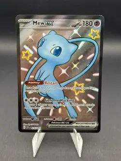 Pokemon Mew EX SV: Paldean Fates 216/091 Full Art Holo Shiny Ultra Rare - Image 1