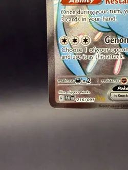 Pokemon Mew EX SV: Paldean Fates 216/091 Full Art Holo Shiny Ultra Rare - Image 5