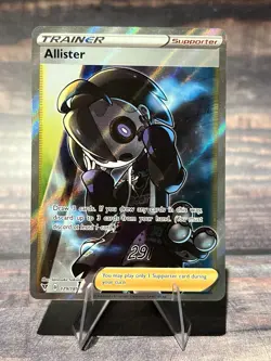 Pokemon TCG Allister Trainer Holo Full Art Rare Card 179/185 Vivid Voltage - Image 1