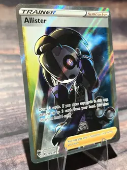 Pokemon TCG Allister Trainer Holo Full Art Rare Card 179/185 Vivid Voltage - Image 2