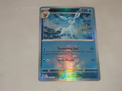 2025 Pokemon Scarlet & Violet Prismatic Evolutions RARE #025 Glaceon HOLO - Image 1