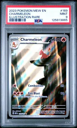 2023 POKEMON MEW EN-151 ILLUSTRATION RARE #169 CHARMELEON PSA 9 - Image 1