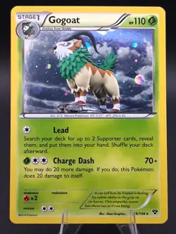 Pokemon TCG Gogoat 19/146 XY Base Set Rare COSMOS HOLO Near Mint NM Card - Image 1