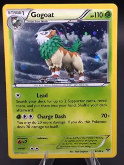 Pokemon TCG Gogoat 19/146 XY Base Set Rare COSMOS HOLO Near Mint NM Card - Image 2