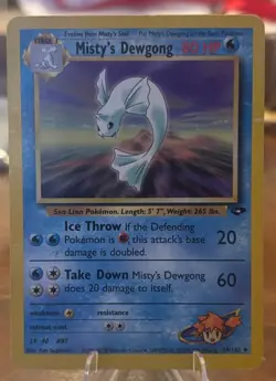 Misty's Dewgong Gym Challenge 54/132 MP Free Shipping Pokemon TCG - Image 1
