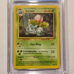 CGC 8 Ivysaur 30/102 1999 Pokemon Base Set WOTC TCG - Image 2