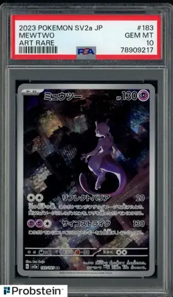 2023 Pokemon SV2a JP Art Rare #183 Mewtwo PSA 10 GEM MINT - Image 1