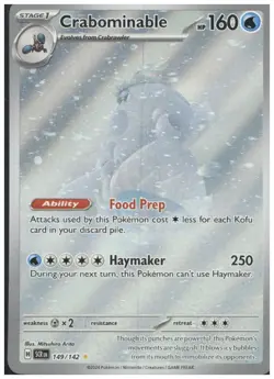 POKEMON Crabominable - #149/142 Holo SV07: Stellar Crown NM - Image 1
