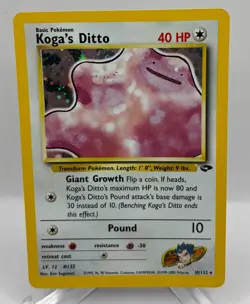 Basic Pokemon TCG Koga's Ditto Gym Challenge 10 Holo Card - Image 1