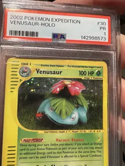 SWIRL PSA 1 2002 Expedition Venusaur Holo Foil 30/165 WOTC E-Reader Pokemon - Image 3