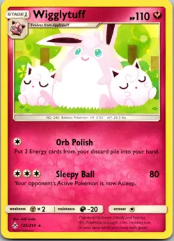Wigglytuff 135/214 - SM - Unbroken Bonds - NM Pokemon TCG - Image 1