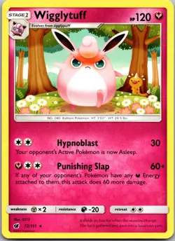 Wigglytuff 72/111 - SM - Crimson Invasion - NM Pokemon TCG - Image 1