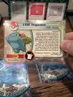 Pokemon Bulbasaur #01 Ivysaur #02 Venusaur #03 1999 Topps TV Series 1 Blue Label - Image 5