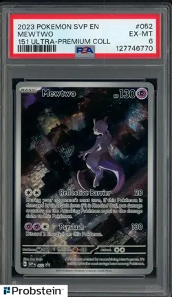 #1 2023 Pokemon SVP En 151 Ultra Premium Collection #052 Mewtwo PSA 6 EX-MT - Image 1