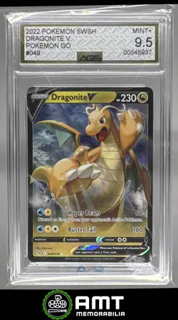 Dragonite V AGS 9.5 2022 Pokemon Sword & Shield GO Rare #049/078 5937 - Image 1