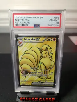 2023 POKEMON MEW EN-151 ULTRA RARE #186 NINETALES EX PSA 10 - Image 1