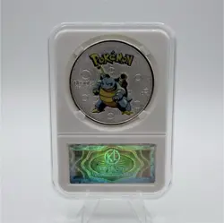 Pokemon Blastoise & Charizard Embossed Metal Commemorative Coin Set (2) - Image 1