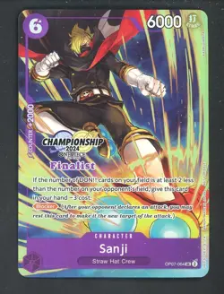 One Piece English OP07-064 Sanji Championship 2024 Finalist Super Rare - Image 1